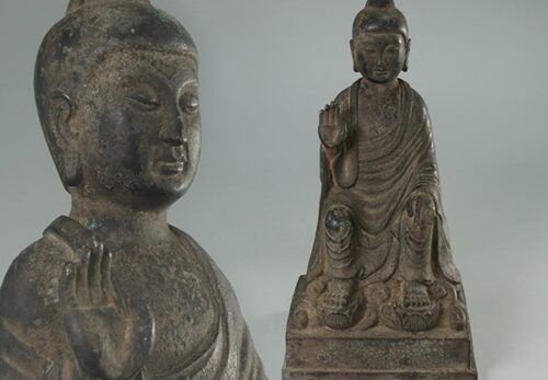 仏像美術 古銅製 釈迦如来座像
