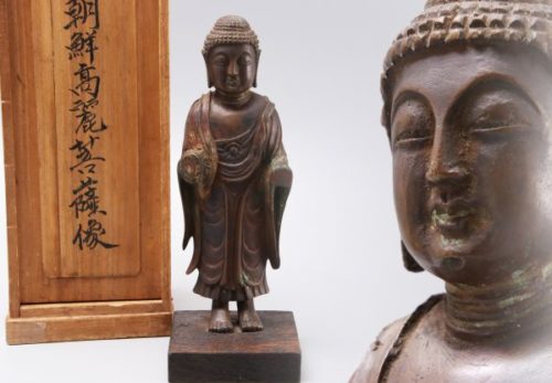 時代仏教彫刻美術 古銅製 朝鮮高麗菩薩像