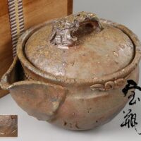 煎茶道具【森康郎】(陶号:風来) 備前焼 手造り 宝瓶 共箱付属