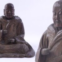 仏教美術 木彫 僧 座像 高さ45cm