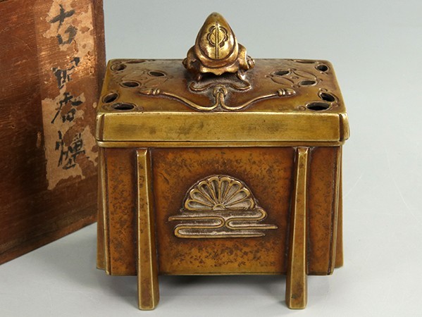 時代金工美術 古銅 兜櫃 合箱