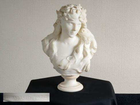 彫刻家 Luca Madrassi作 大理石 胸像
