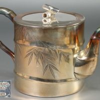 【STERLING刻】竹把手 笹文 銀製 水注