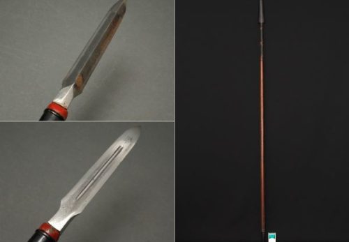 武具 槍 紋様入鞘 拵え