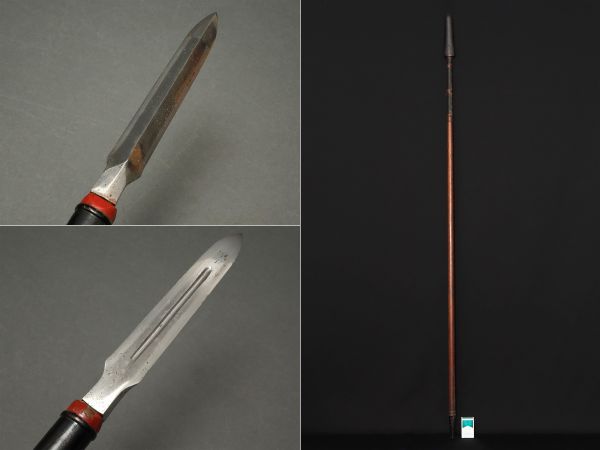 武具 槍 紋様入鞘 拵え