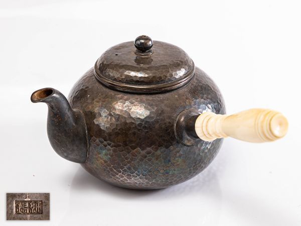 【純銀刻】鎚目 急須