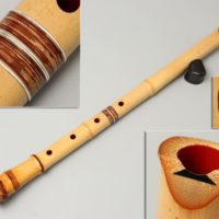 小林一城銘 琴古流 銀線継 二尺(61.7cm) 竹尺八