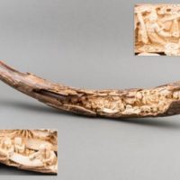 東洋彫刻 マンモス牙彫 七福神図彫