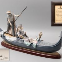 LLADRO リヤドロ『ゴンドラの恋人たち』 窯印 作家サイン入り 全長79cm