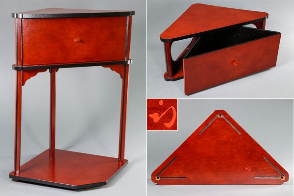 【久田宗也(尋牛斎)箱書有】碌々斎好 木屋町棚 高さ46.7cm