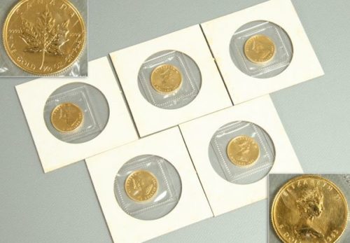 【FINE GOLD刻】カナダ エリザベス女王 メイプルリーフ 5ドル 金貨 1/10オンス 5枚セット