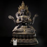 古銅 シャドゥクシャリー・アヴァローキテーシュワラ 六字観音菩薩坐像