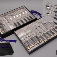 Noritake ノリタケ 金彩装飾黒色柄 カトラリー 5種セット 計30点