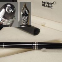 【ダイヤ入 高級万年筆】MONTBLANC モンブラン マイスターシュテュック ル・グラン ブラック 万年筆 箱付属