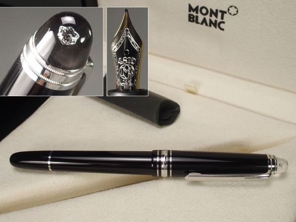 【ダイヤ入 高級万年筆】MONTBLANC モンブラン マイスターシュテュック ル・グラン ブラック 万年筆 箱付属