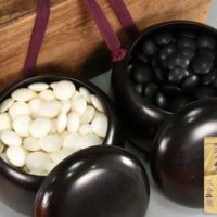 囲碁道具 蛤白那智黒 碁石