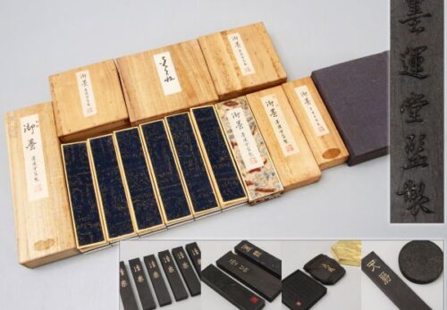 書道具【墨運堂監製】墨 清楽 墨精 玉品 天龍 他 多数まとめて 箱付属