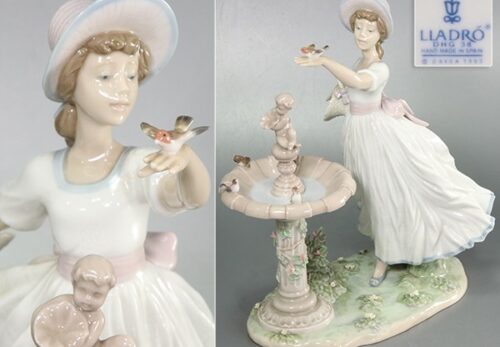 LLADRO リヤドロ「春を告げる小鳥たち」フィギュリン 置物 6106