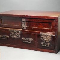 時代 欅材 鉄金具 知工箪笥