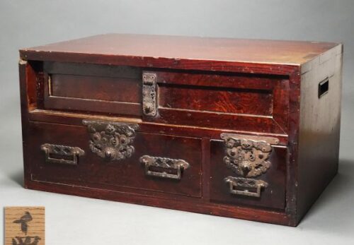 時代 欅材 鉄金具 知工箪笥