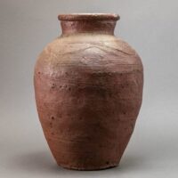 古備前 紋様入 壷 高さ38.5cm 合箱