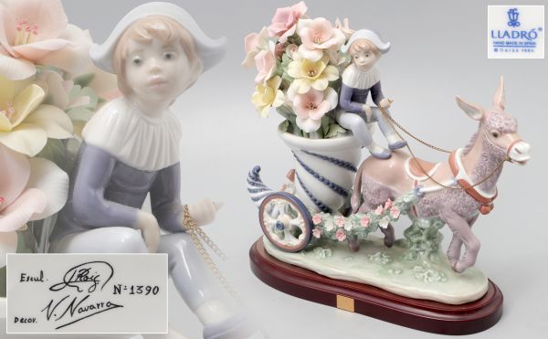 LLADRO リヤドロ No.1487「夢の旅たち」限定5000体 絶版 ロバ 少年 台座付属 現状品