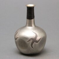 彫刻家 大須賀力作 ブロンズ 馬 置物 高さ31.6cm 台座付属 1951年