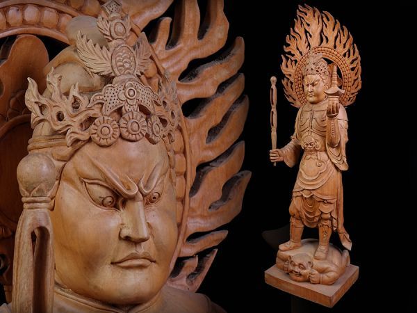 大作　高さ113.0cm　木彫 仏像