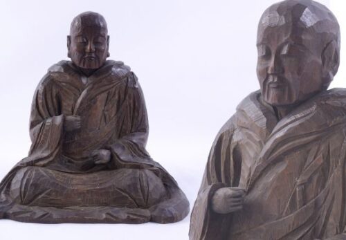 仏教美術 木彫 僧 座像 高さ45cm