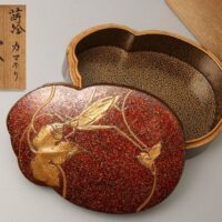 時代茶道具 蒔絵 カマキリ 香合 花押入 合箱