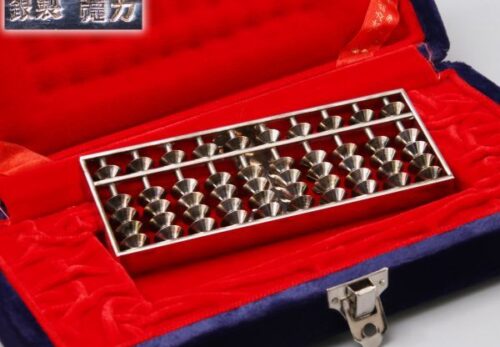 銀製 算盤 徳力本店謹製