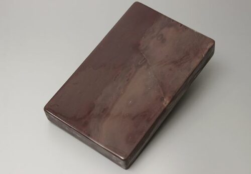 書道具 端渓 老坑 氷裂紋 金線 硯板 131×206×29mm 重量約2.1kg