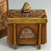 時代金工美術 古銅 兜櫃 合箱